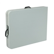 5 foot Light Gray Resin Multi Purpose Center Fold Table with Wheels