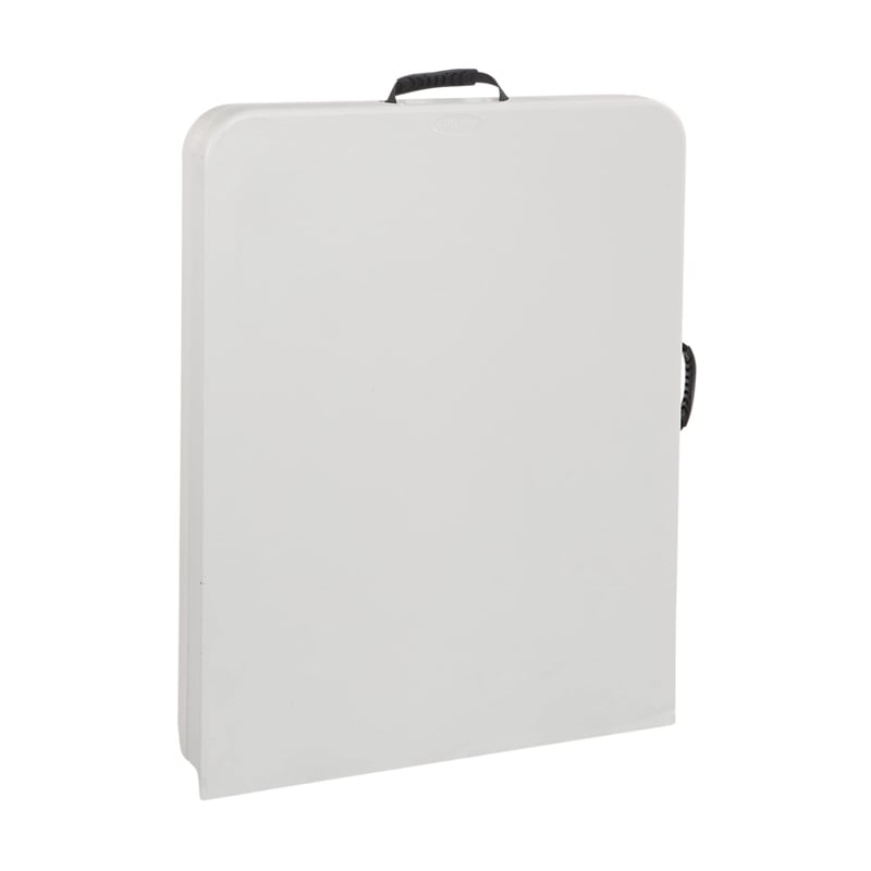 6 foot Resin Multi Purpose Center Light Gray Fold Table with Wheels