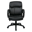 Mid Back Eco Leather Executive Office Chair in Black
