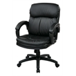 Mid Back Eco Leather Executive Office Chair in Black