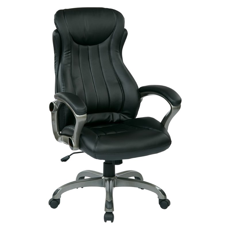 Bonded Leather Managers Chair In Black Ech31827 Ec3 Bonded Leather Managers Chair In Black