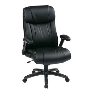 bonded  leather office chair in titanium and black