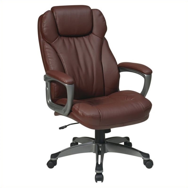 Eco Leather Office Chair With Padded Arms In Wine Ech85807 Ec6 Eco Leather Office Chair With Padded Arms In Wine