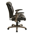 Bonded Leather Office Chair in Cocoa Brown and Espresso