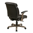 Bonded Leather Office Chair in Cocoa Brown and Espresso