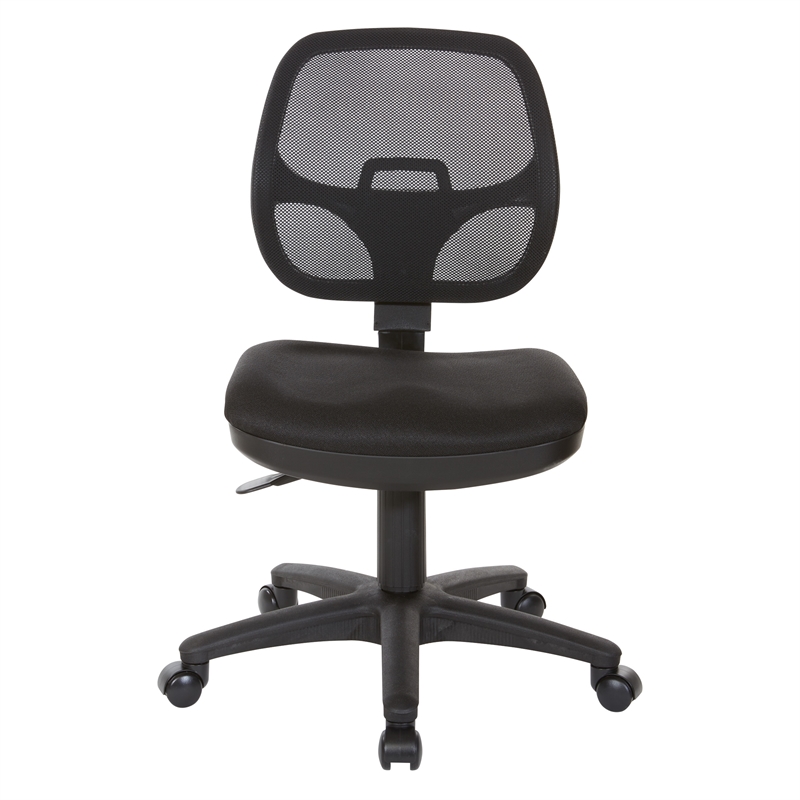 Mesh Screen Back Task Office Chair in Black Fabric