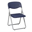 Set of 4 Plastic Folding Chair in Blue by Office Star