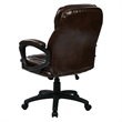 Faux Leather Chocolate Brown Managers Chair with Padded Arms