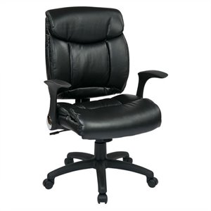 fl89675 faux leather managers chair with flip arms
