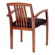 Office Star Leg Chair With Wood Slat Back & Light Cherry Finish 4 Pack