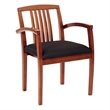 Office Star Leg Chair With Wood Slat Back & Light Cherry Finish 4 Pack