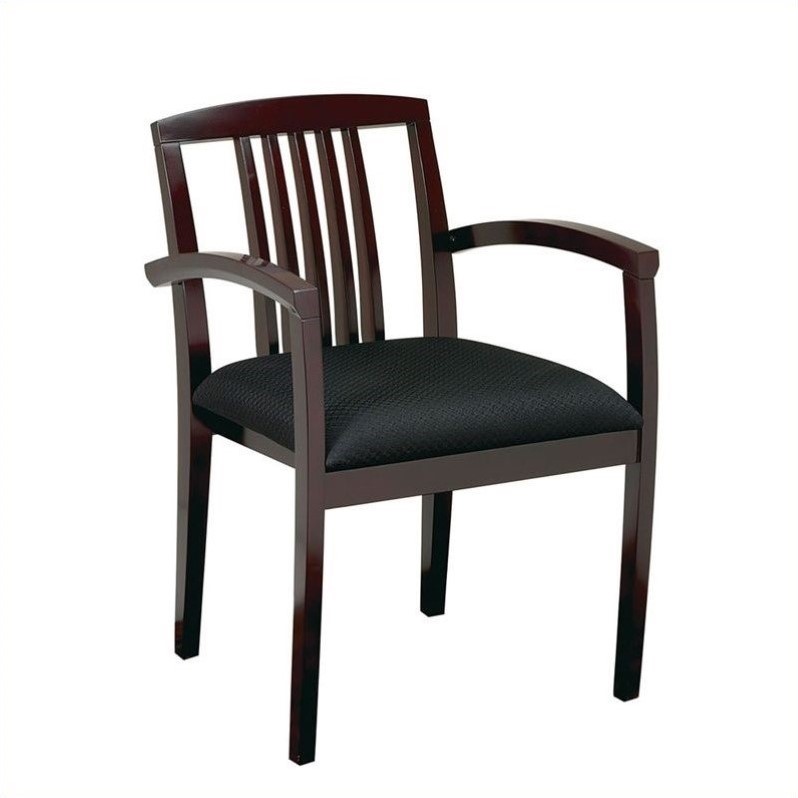 Leg Chair With Wood Slat Back & Mahogany Brown Finish 4 Pack - KEN-99-MAH