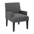 Main Street Guest Chair in Woven Charcoal Gray Fabric