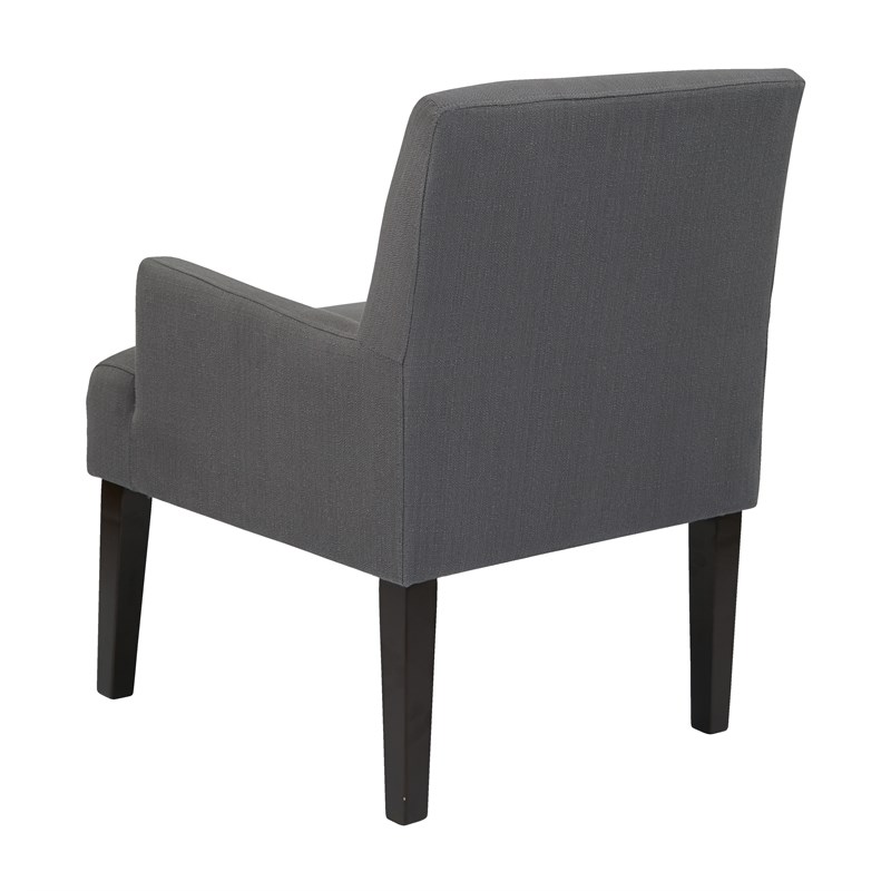 Main Street Guest Chair in Woven Charcoal Gray Fabric