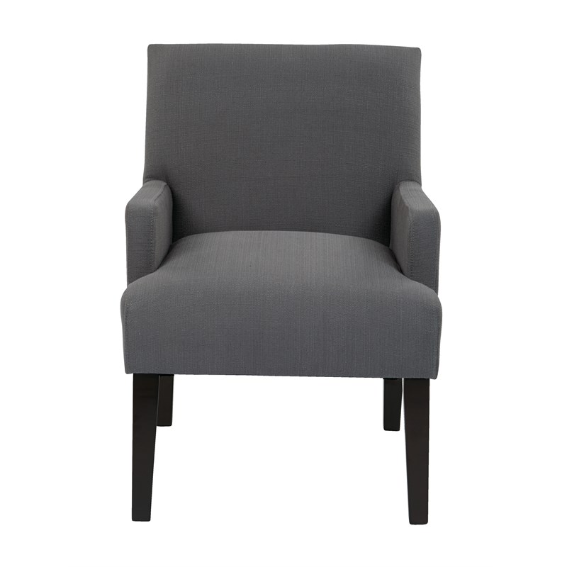 Main Street Guest Chair in Woven Charcoal Gray Fabric