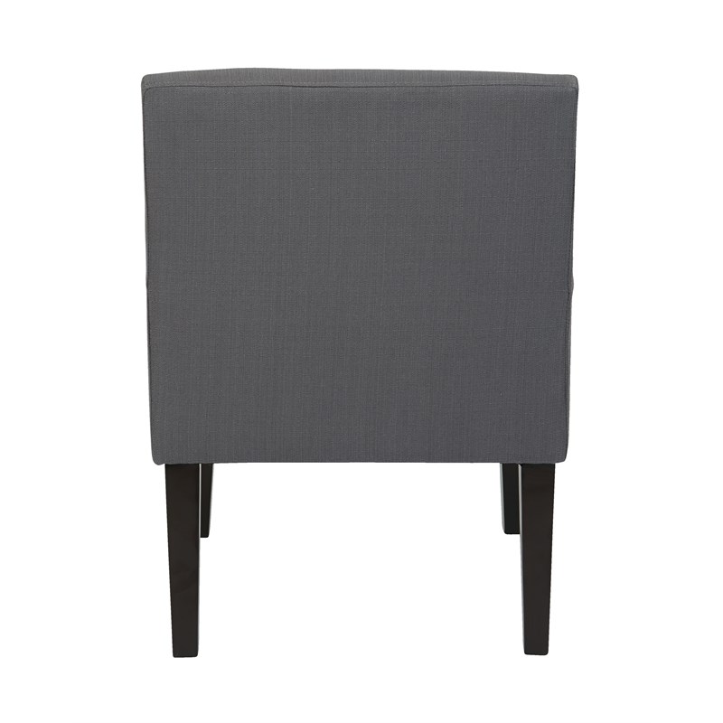 Main Street Guest Chair in Woven Charcoal Gray Fabric
