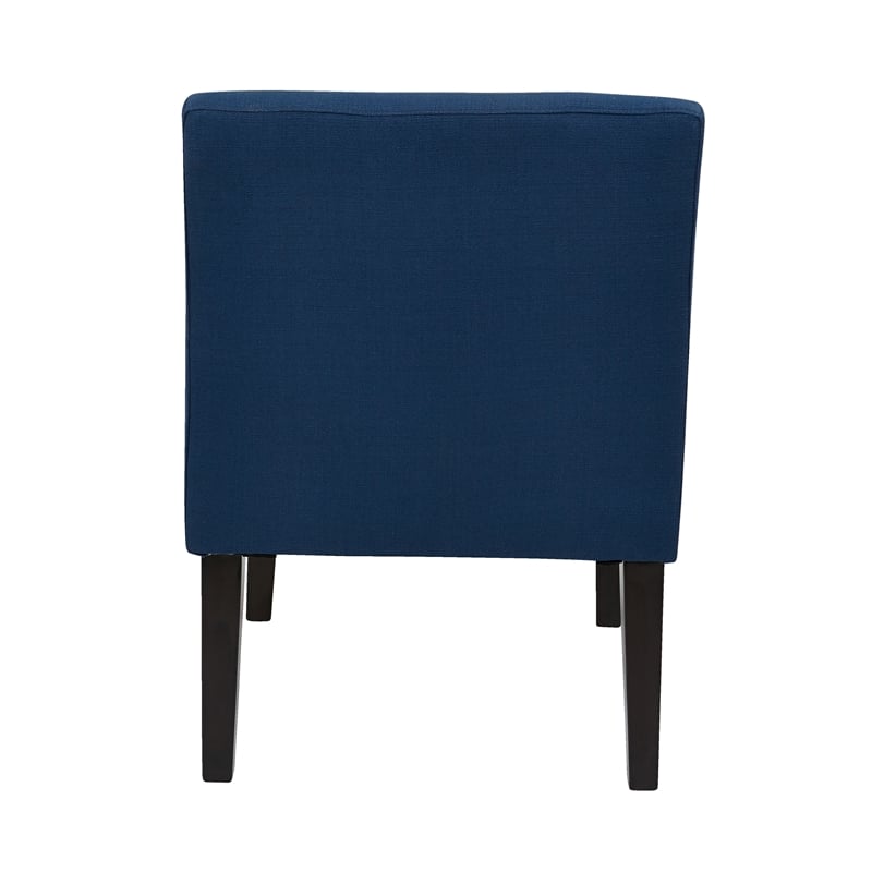 Main Street Guest Chair in Woven Indigo Blue Fabric