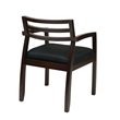 Napa Espresso Guest Chair with Black Bonded Leather Seat by Office Star