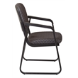 Deluxe Sled Base Armless Chair with Designer Plastic Shell in Black