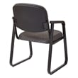 Deluxe Sled Base Armless Chair with Designer Plastic Shell in Black