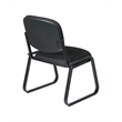 Deluxe Sled Base Armless Chair with Designer Plastic Shell in Black