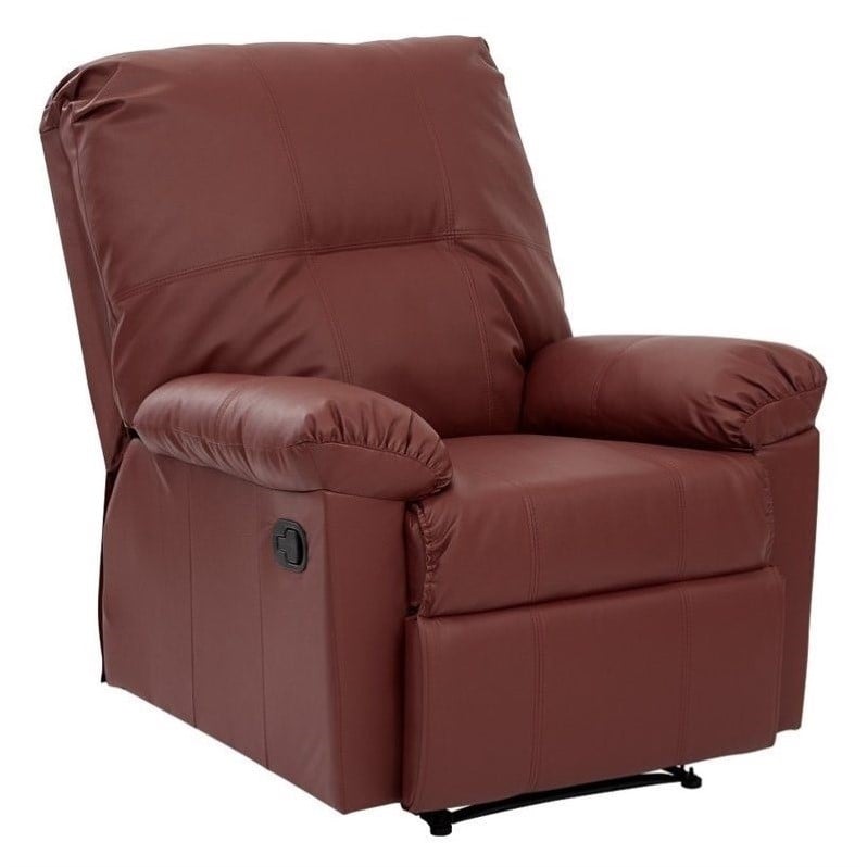 Office Star Kensington Recliner in Crimson Red   KNS54 RD