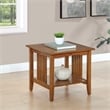 Sierra Mission End Table In Ash Brown Finish Engineered Wood