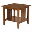 Sierra Mission End Table In Ash Brown Finish Engineered Wood