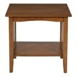 Sierra Mission End Table In Ash Brown Finish Engineered Wood