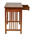Sierra Writing Desk in Ash Brown Finish with Pull Out Drawer and Solid Wood Legs