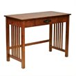 Sierra Writing Desk in Ash Brown Finish with Pull Out Drawer and Solid Wood Legs
