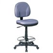 Office Star DC Series Drafting Chair with Stool Kit in Gray Fabric