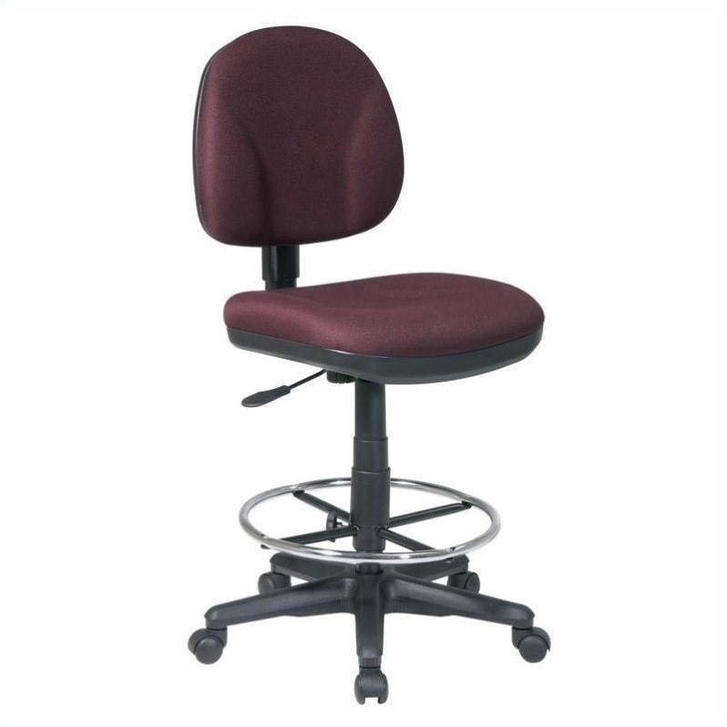 Office Star Dc Series Drafting Chair With Stool Kit In Burgundy Office Star Dc Series Drafting Chair