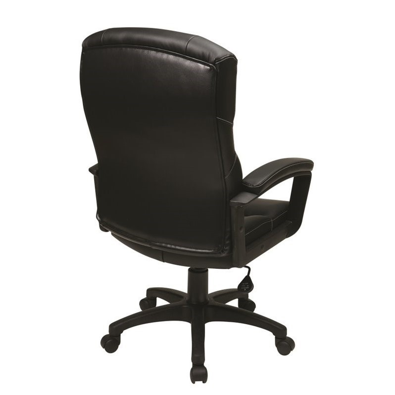 Bonded Leather Office Chair In Black Spx8992 Ec3 Bonded Leather Office Chair In Black