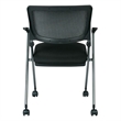 Black Mesh Back Folding Chair in Titanium (Set of 2)