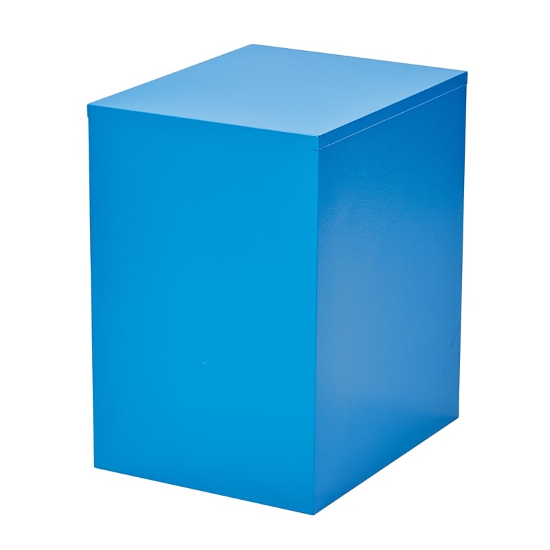 22 in Pencil Box Storage Metal File Cabinet in Blue Finish