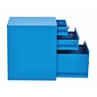 22 in Pencil Box Storage Metal File Cabinet in Blue Finish