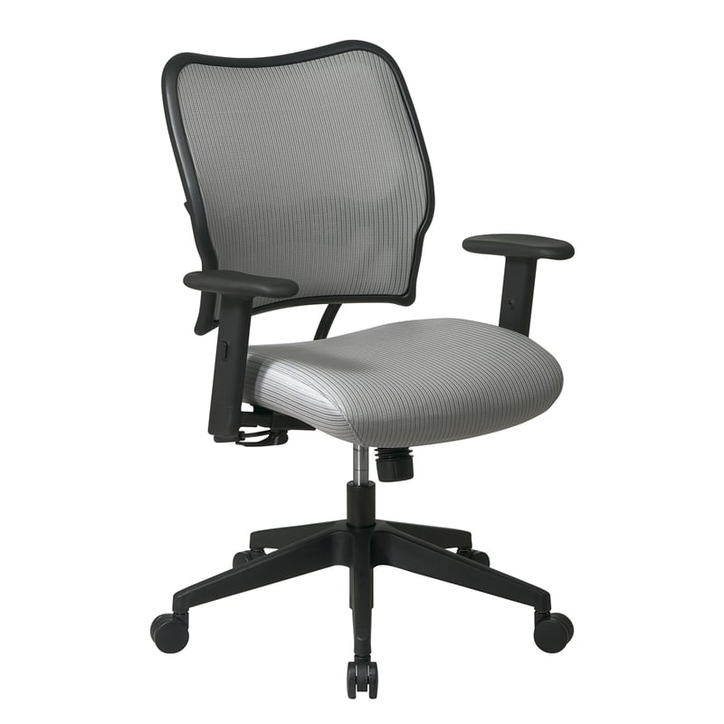 Deluxe Chair with Shadow Gray VeraFlex Back and Fabric Seat