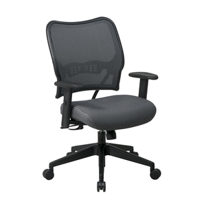 deluxe veraflex office chair with fabric seat charcoal gray