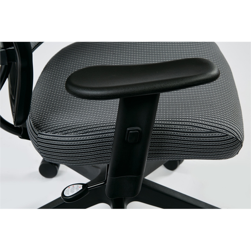 Deluxe VeraFlex Office Chair with Fabric Seat Charcoal Gray