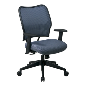 deluxe veraflex office chair in blue mist fabric