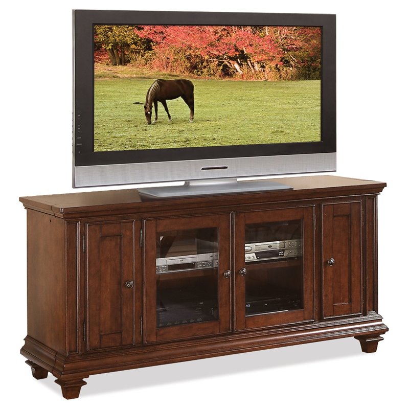 Riverside Windward Bay 63 75 Tv Stand In Warm Rum 42840 Riverside Windward Bay 63 75