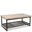 Riverside Furniture Capri Rectangle Travertine Stone Coffee Table in Alabaster