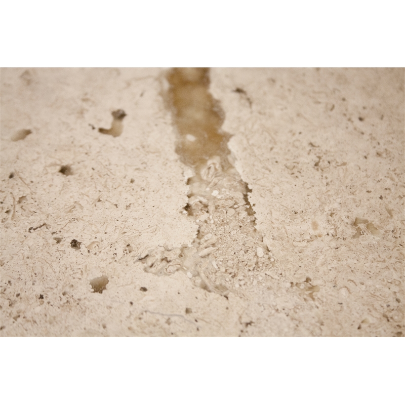Riverside Furniture Capri Rectangle Travertine Stone Coffee Table in Alabaster