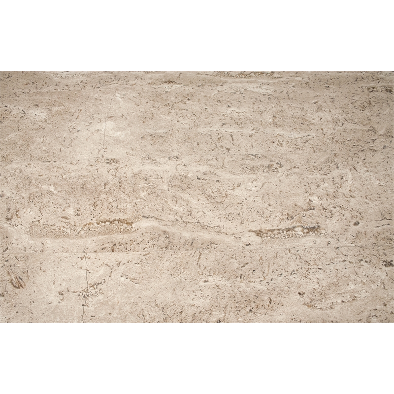 Riverside Furniture Capri Travertine Stone End Table in Alabaster