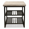 Riverside Furniture Capri Travertine Stone End Table in Alabaster