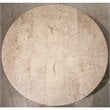 Riverside Furniture Capri Round Travertine Stone Top Coffee Table in Alabaster