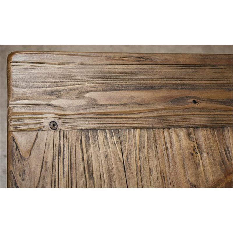 Riverside Furniture Hawthorne Solid Wood Coffee Table in Barnwood Brown