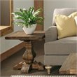 Riverside Furniture Hawthorne Solid Wood End Table in Barnwood Brown