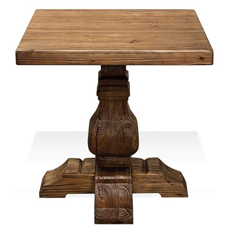 Riverside Furniture Hawthorne Solid Wood End Table in Barnwood Brown